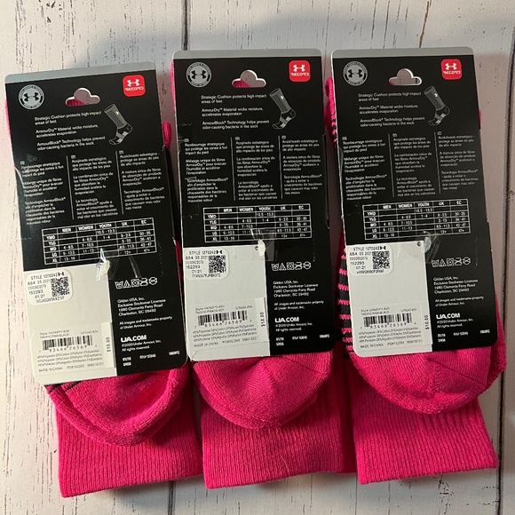 Under Armour Pink Socks - Picture 3 of 3